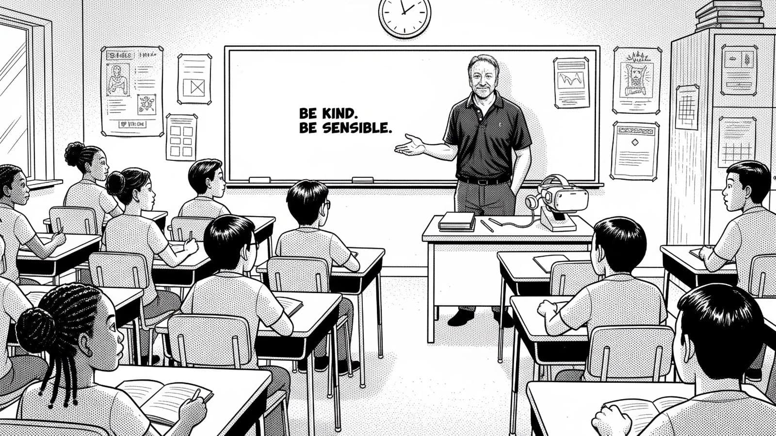 Dave in the classroom