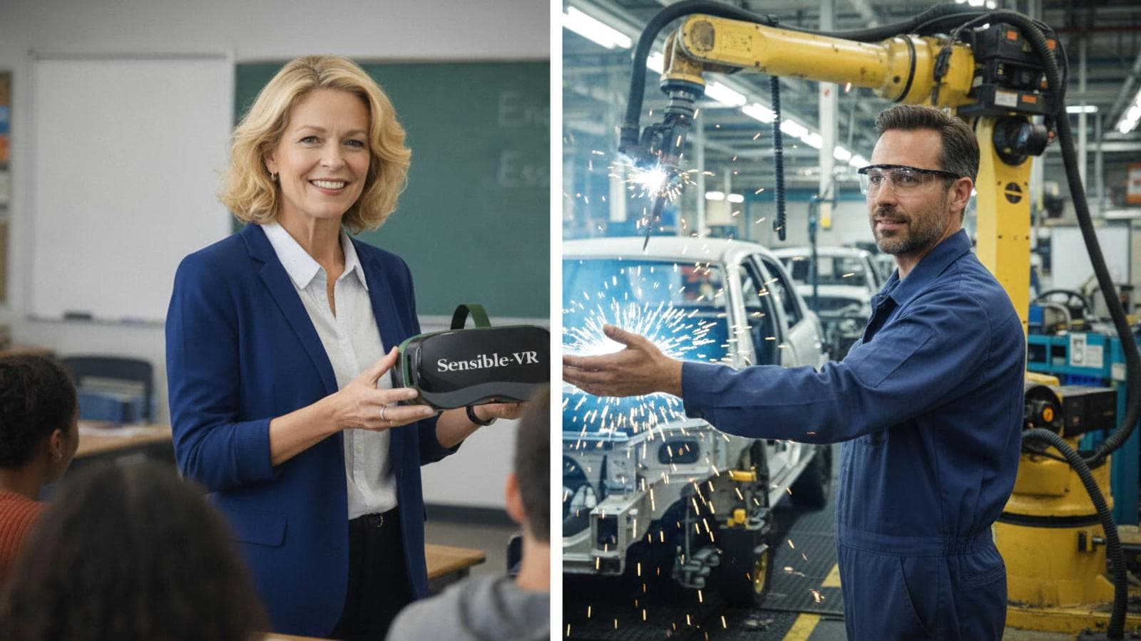 VR systems: From schools to factories